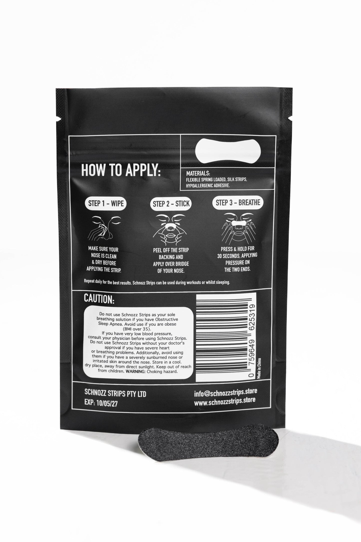 Black Nasal Strips 30 Day Supply