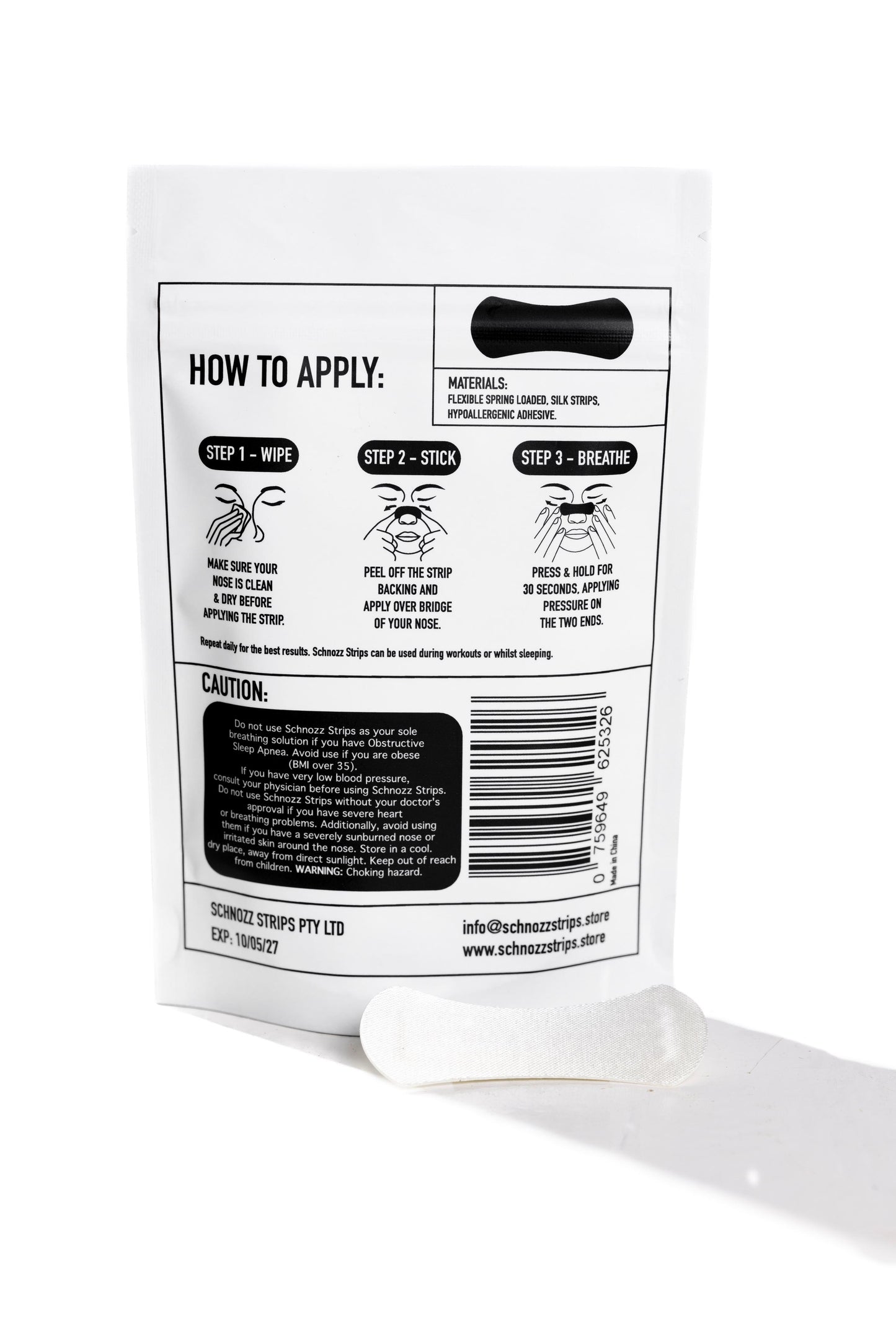 White Nasal Strips 30 Day Supply